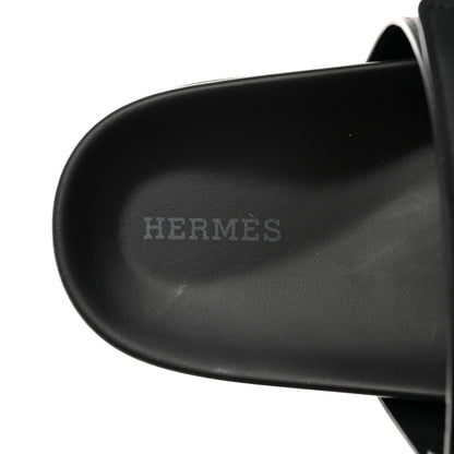 Hermes Calfskin Womens Chypre Sandals 38 Black 6 of 9