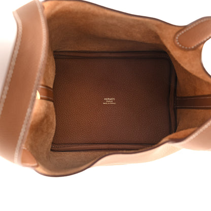Hermes Taurillon Clemence Picotin Lock 18 PM Gold 4 of 11