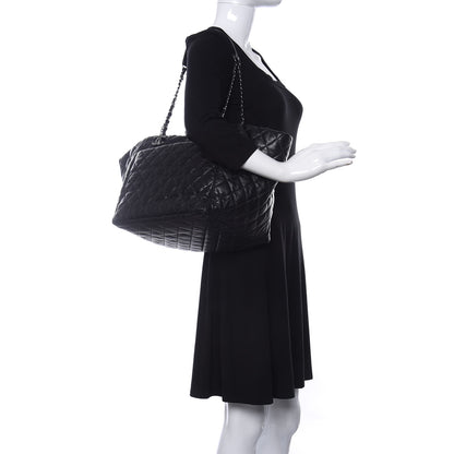Chanel Lambskin Quilted Week End on Mars Tote Black 2 of 10