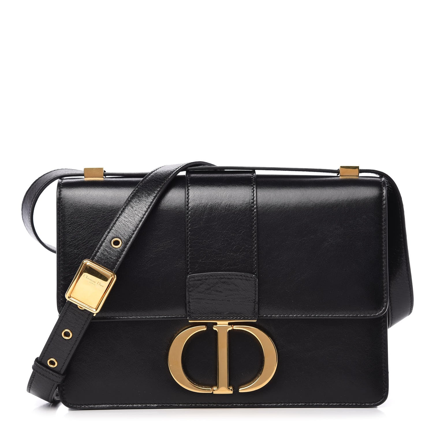 Christian Dior Smooth Calfskin 30 Montaigne Flap Bag Black 1 of 10