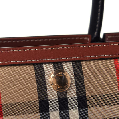 Burberry Calfskin Vintage Check Medium Two Handle Title Bag Black 4 of 4