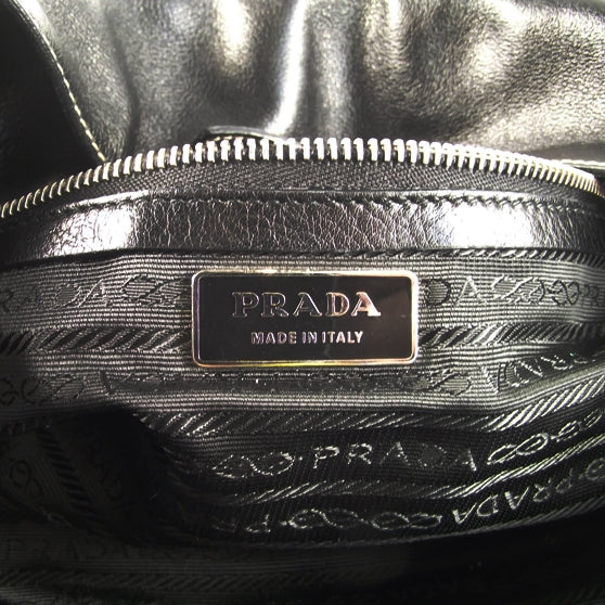 Prada Tessuto Nylon Leather Easy Shoulder Bag 9 of 12
