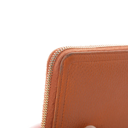 Prada Vitello Daino 2/3 Zip Continental Wallet Papaya 14 of 17