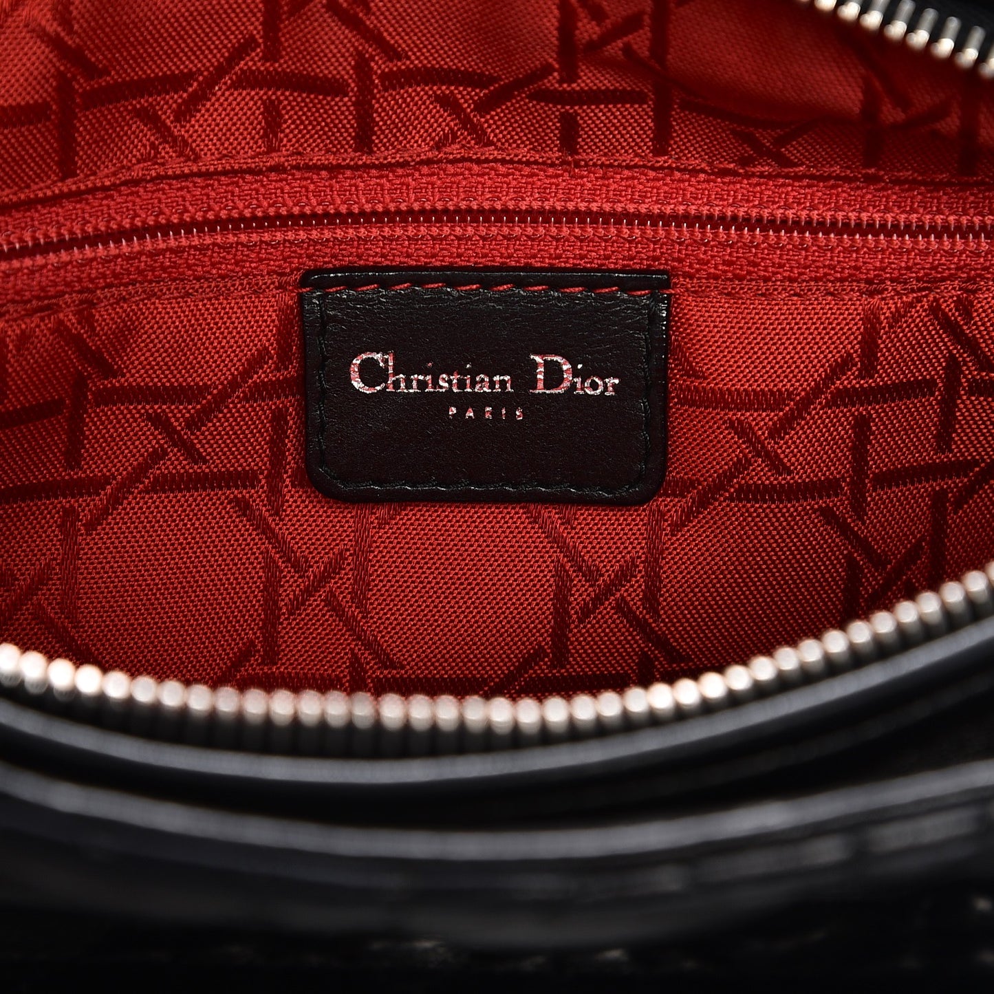 Lambskin Cannage Medium Lady Dior Black