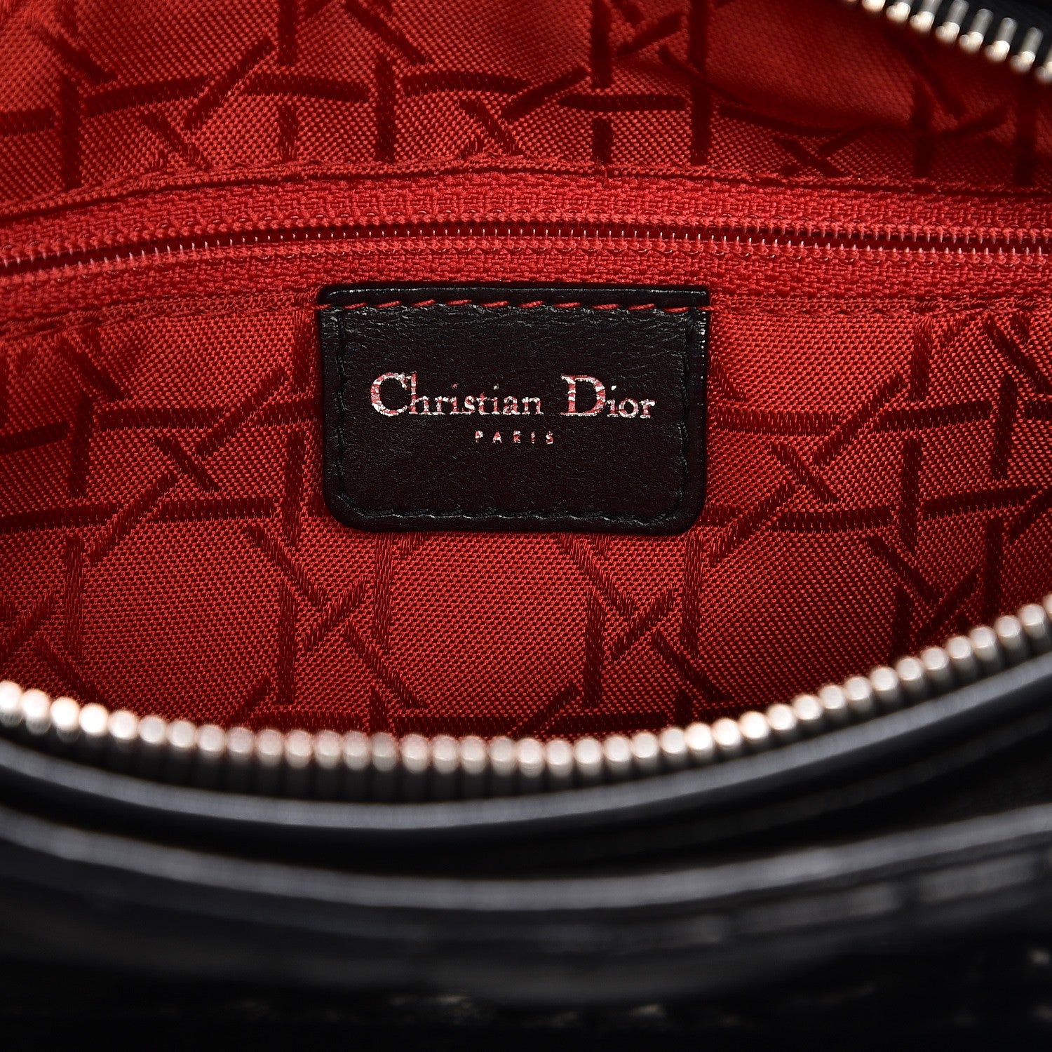 Christian Dior Lambskin Cannage Medium Lady Dior Black 7 of 15