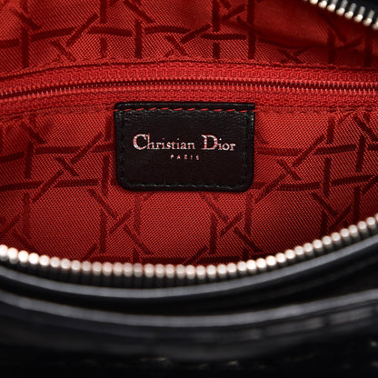 Christian Dior Lambskin Cannage Medium Lady Dior Black 7 of 15