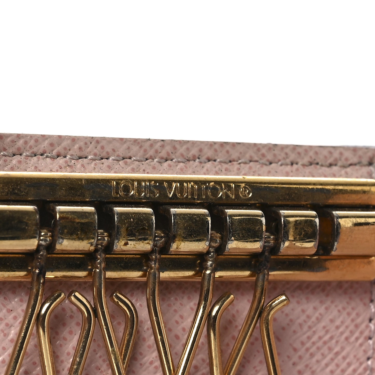Damier Ebene Multicles 6 Key Holder Rose Ballerine
