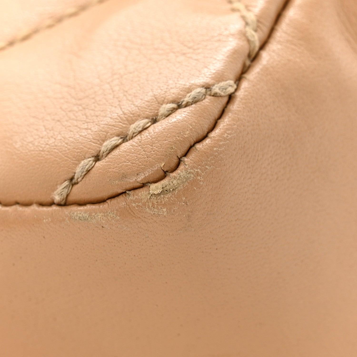 Chanel Calfskin Quilted Medium Wild Stitch Flap Beige 11 of 16