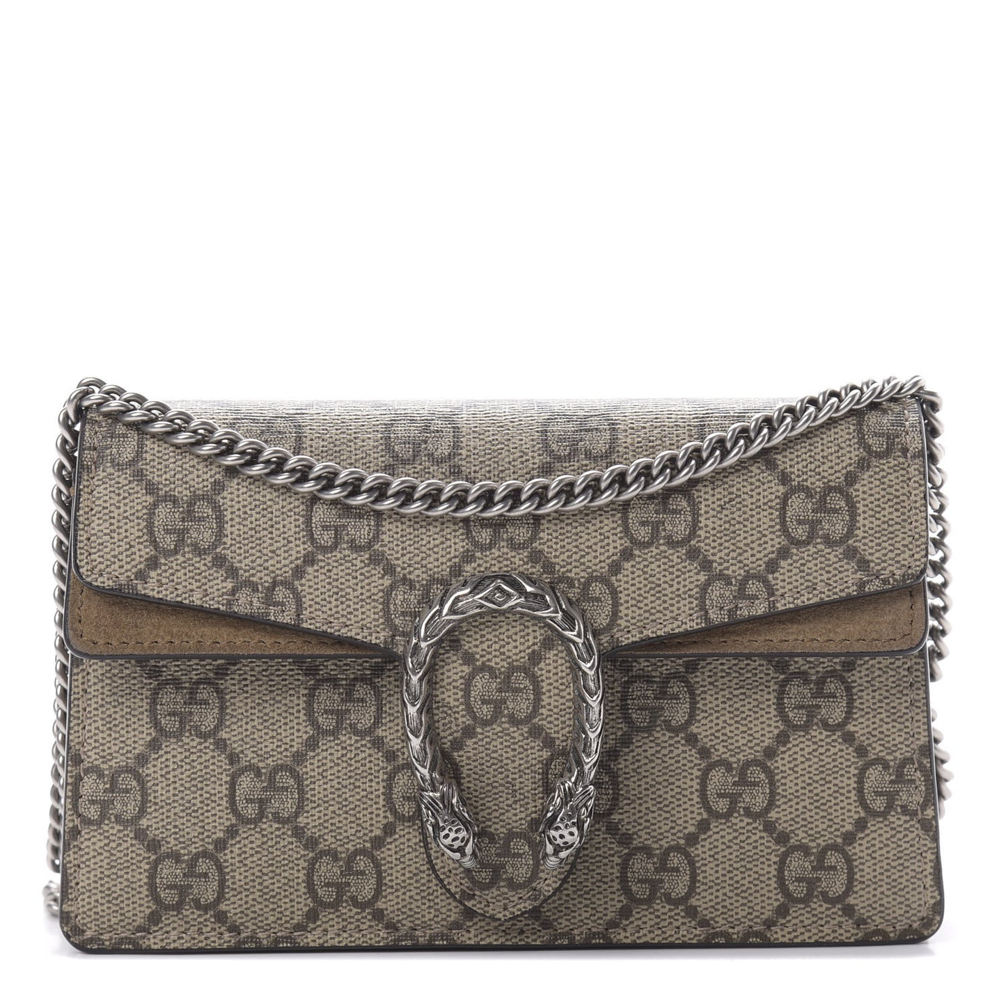 GG Supreme Monogram Super Mini Dionysus Shoulder Bag Taupe