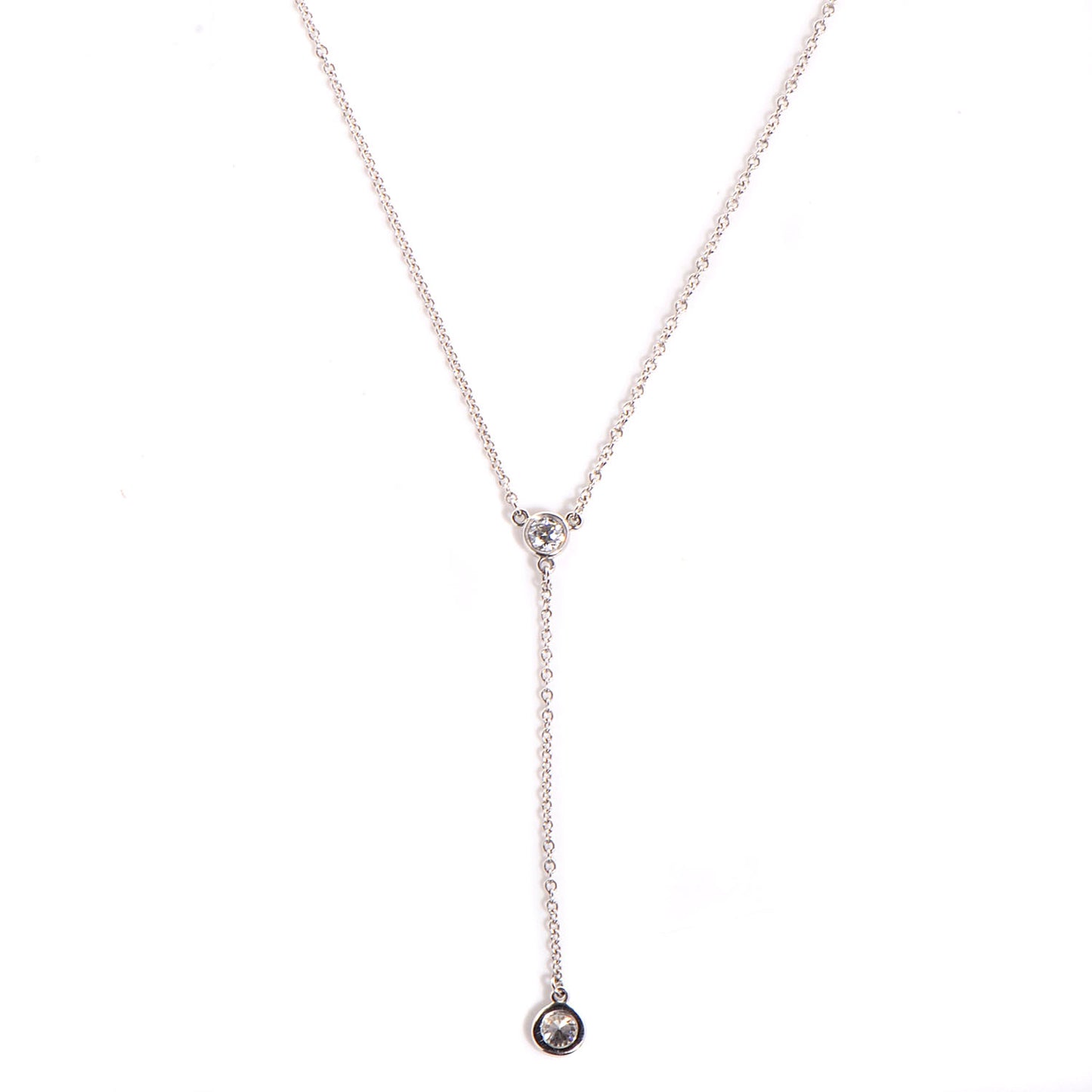 Platinum Diamond .25ctw Elsa Peretti Diamonds By the Yard Y Necklace