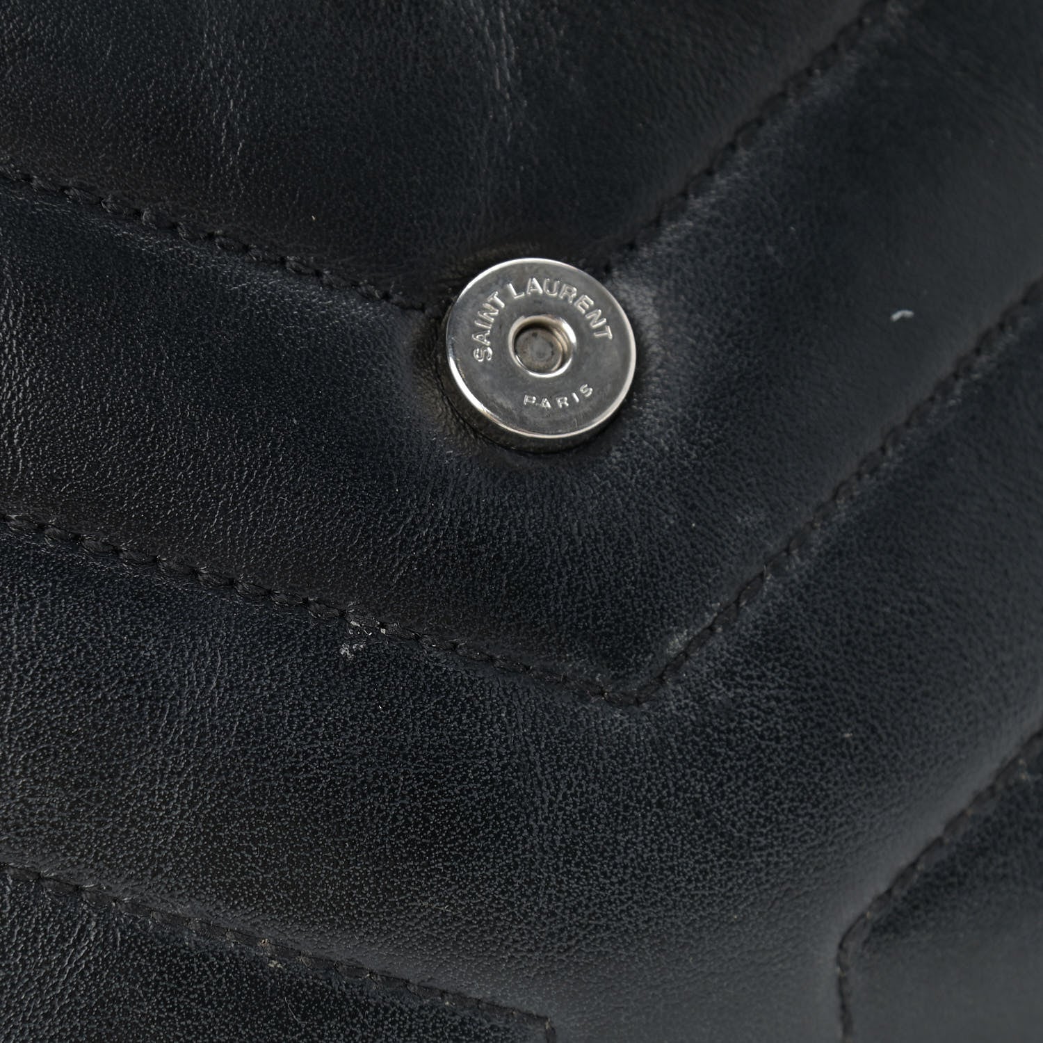 Saint Laurent Calfskin Y Quilted Monogram Toy Loulou Crossbody Bag Black 13 of 15