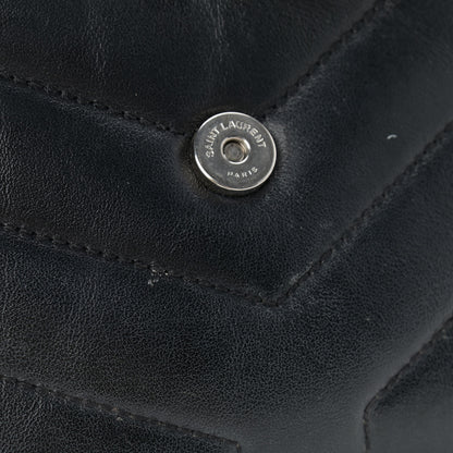 Saint Laurent Calfskin Y Quilted Monogram Toy Loulou Crossbody Bag Black 13 of 15