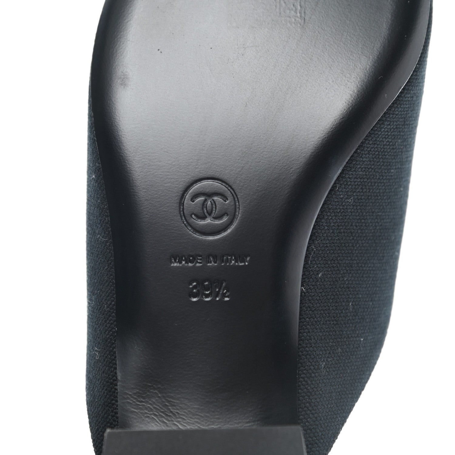 Chanel Fabric Velvet Cap Toe Mules 39.5 Black 8 of 8