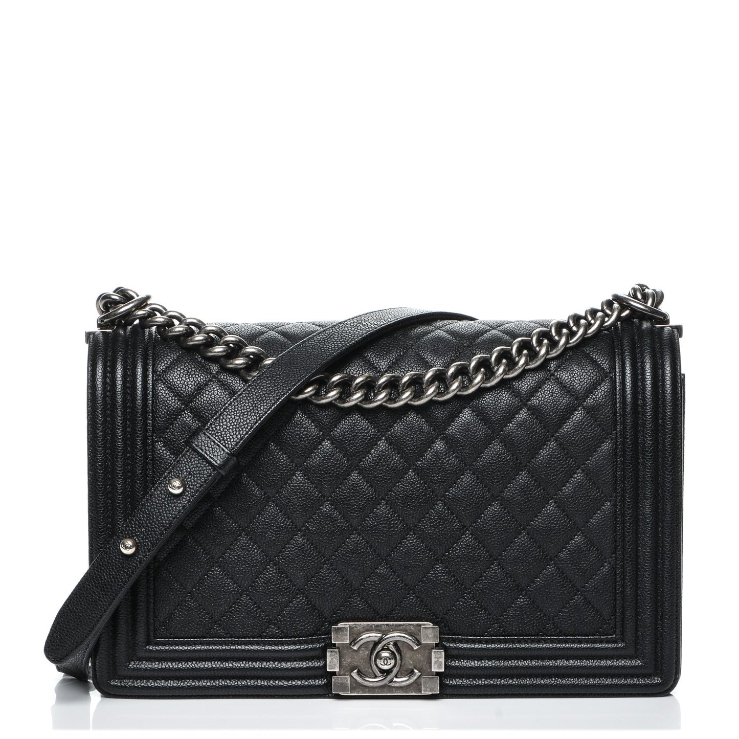Caviar Quilted New Medium Boy Flap Black