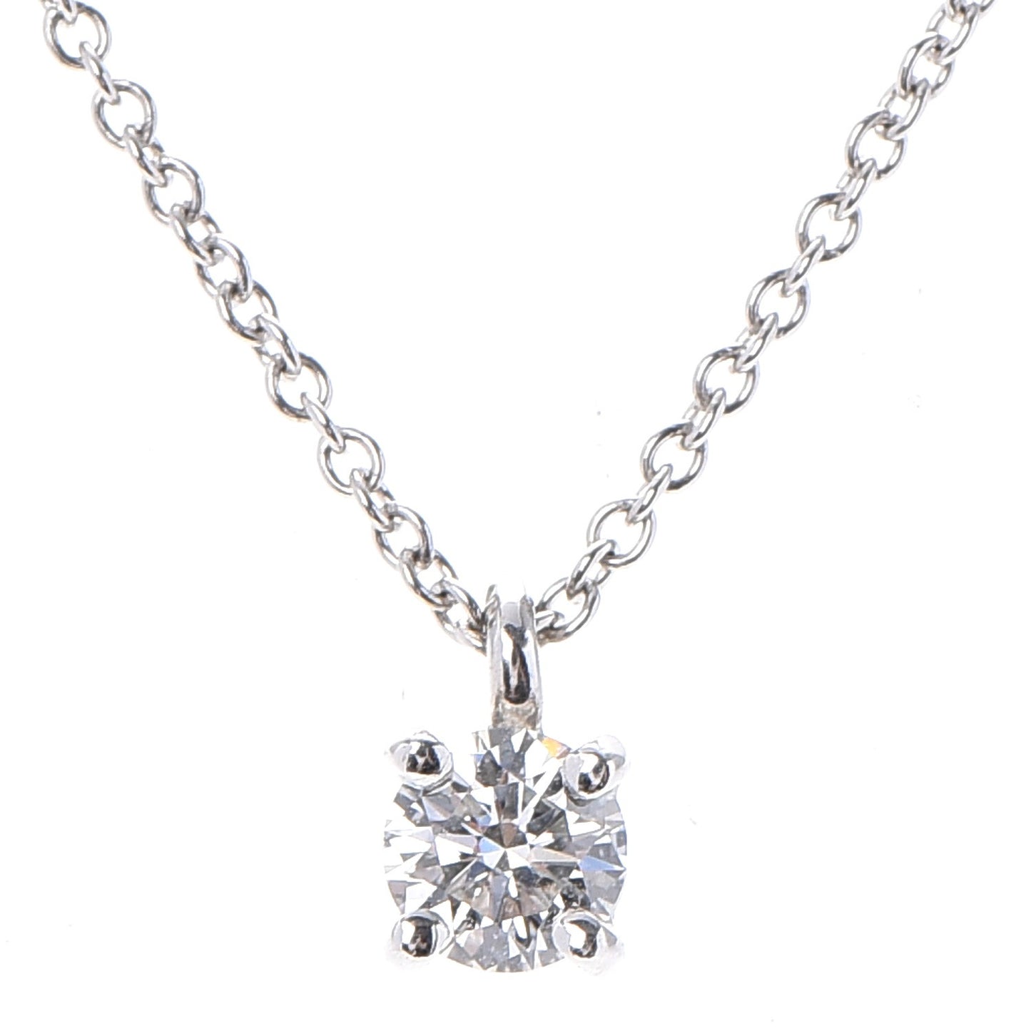 Platinum Diamond .25ct Solitaire Pendant Necklace