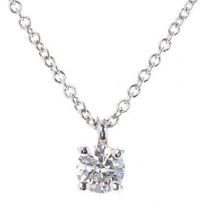 Tiffany Platinum Diamond .25ct Solitaire Pendant Necklace 4 of 6