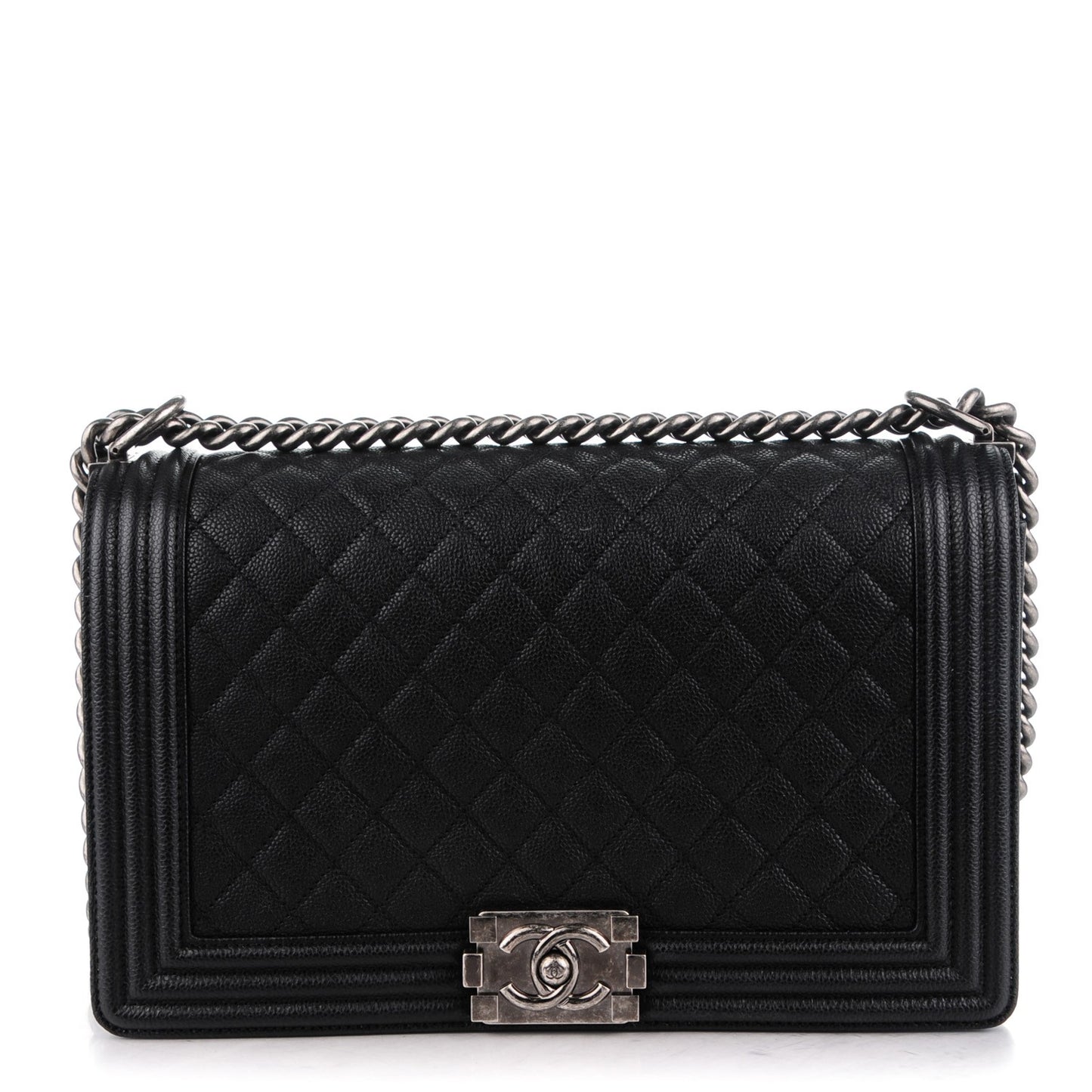 Caviar Quilted New Medium Boy Flap Black