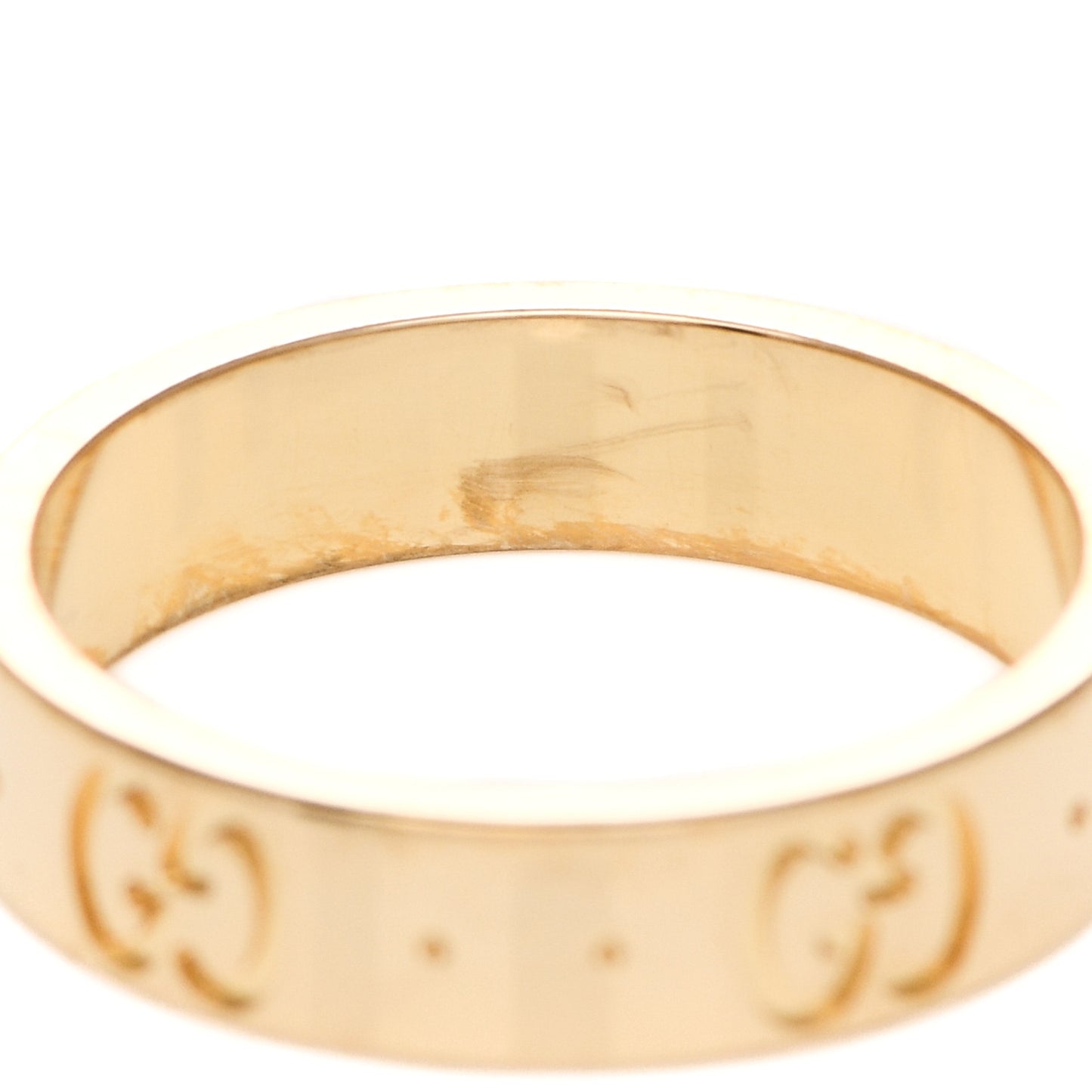 18K Yellow Gold 4mm Icon Thin Band Ring 48 4.5