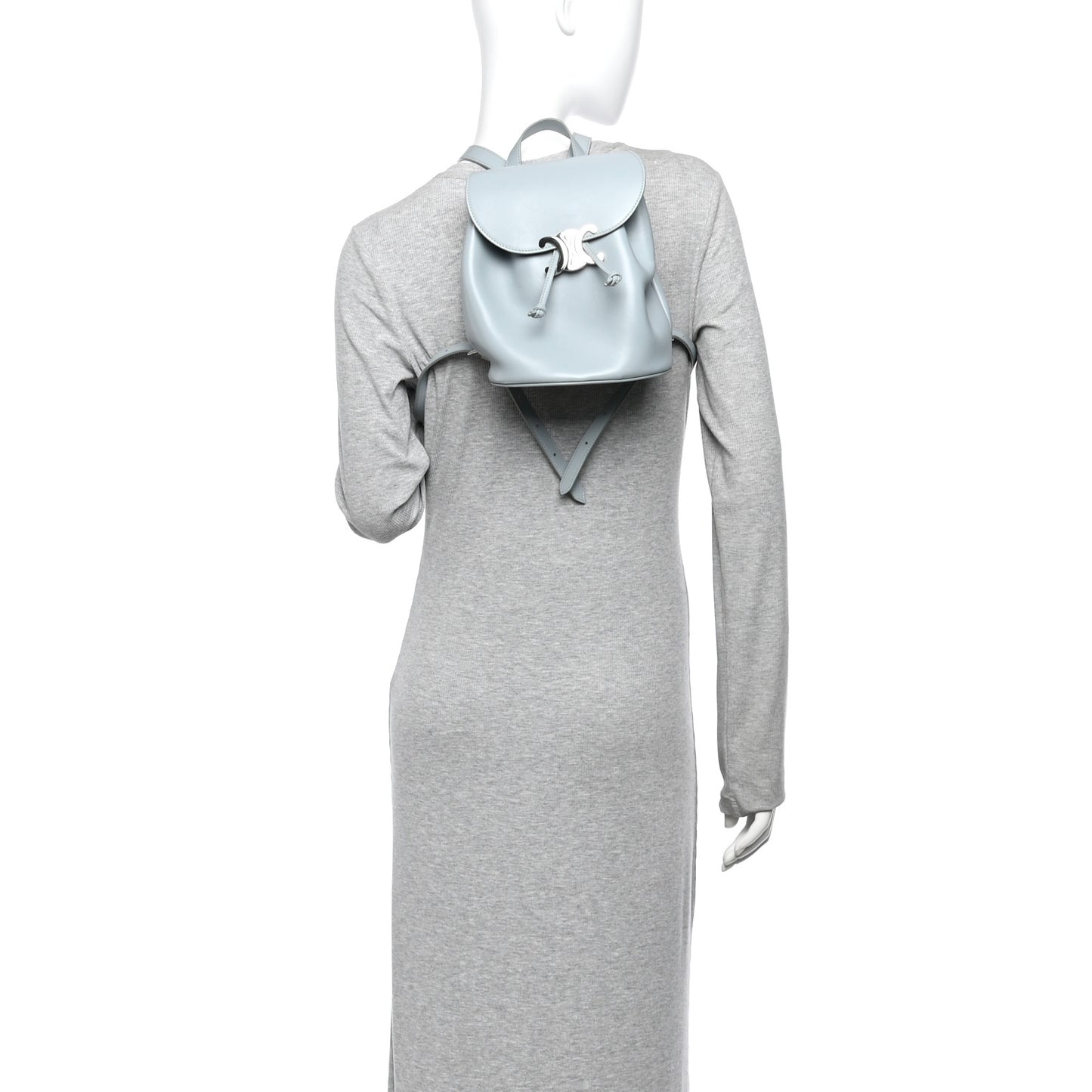 Triomphe Calfskin Bonnie Backpack Ice Blue