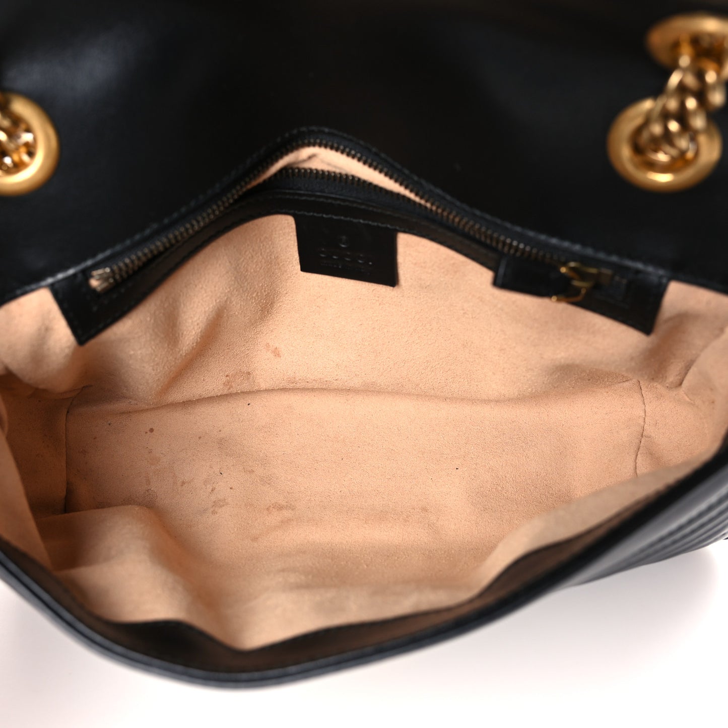 Calfskin Matelasse Small GG Marmont Shoulder Bag Black