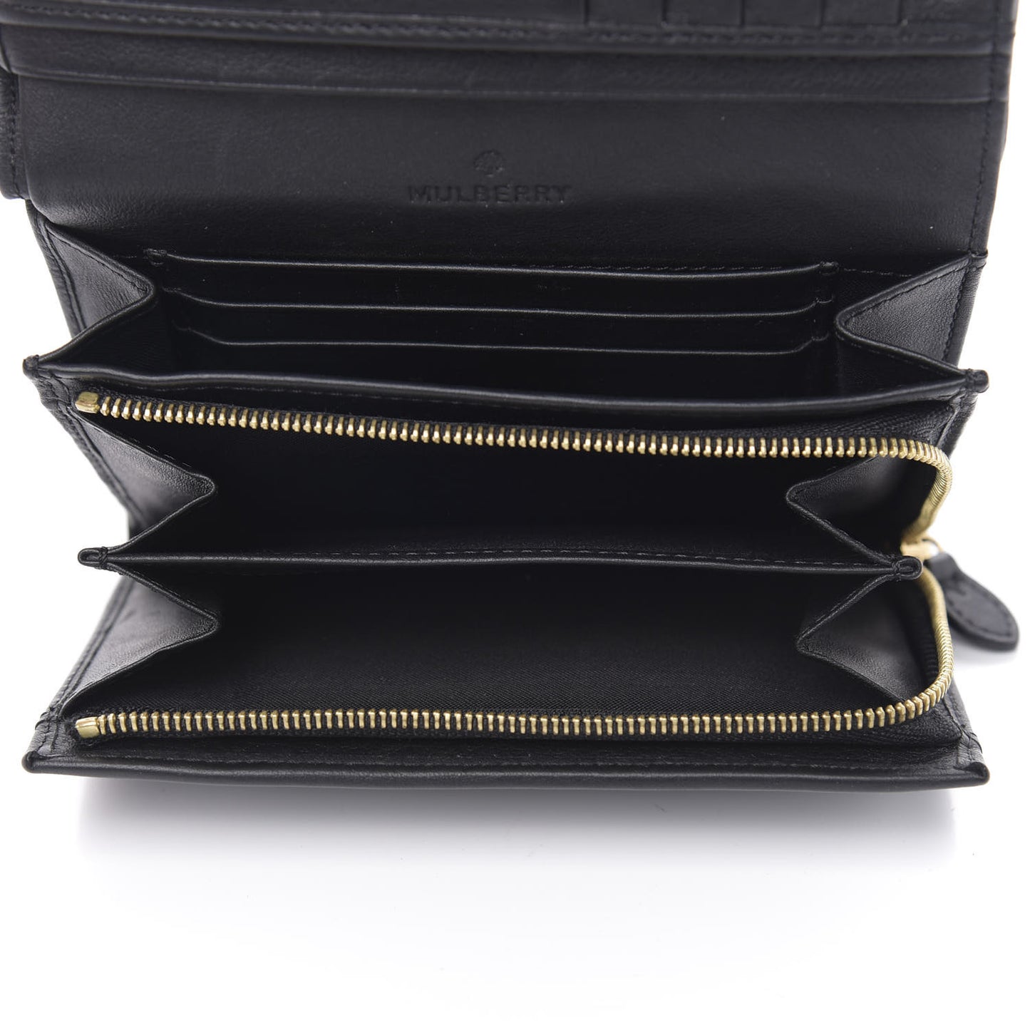 Goatskin Bow French Wallet Black