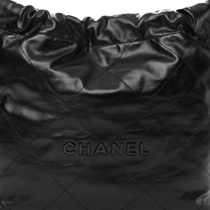 Chanel Shiny Calfskin Quilted Small Chanel 22 So Black 9 of 13