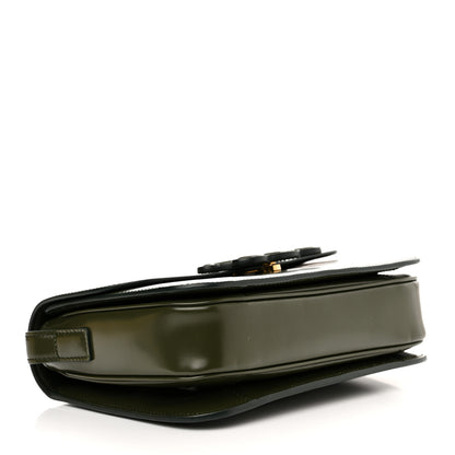 Celine Shiny Calfskin Cuir Triomphe Dark Olive 4 of 10