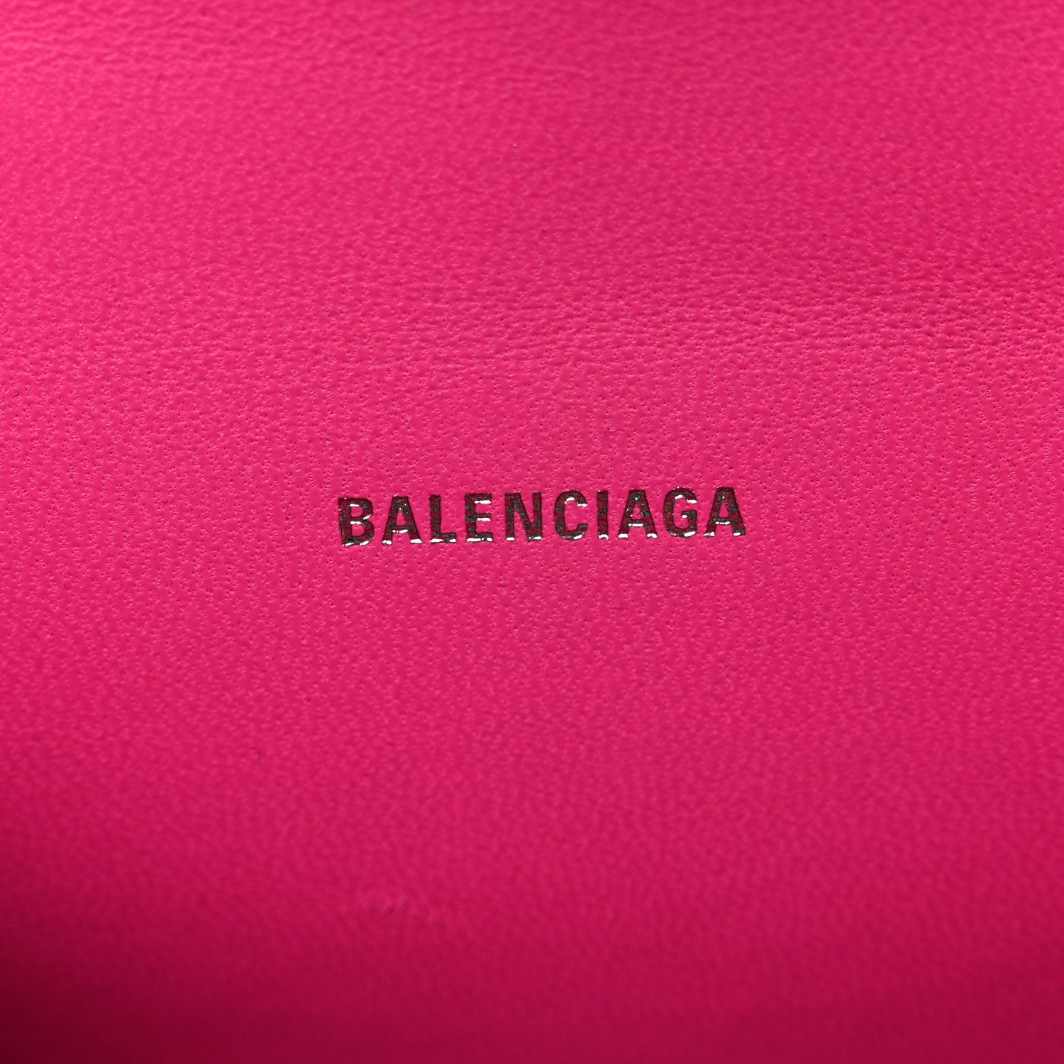 Balenciaga Smooth Calfskin Graffiti Hourglass Top Handle Bag XS Acid Fuchsia Black 6 of 9