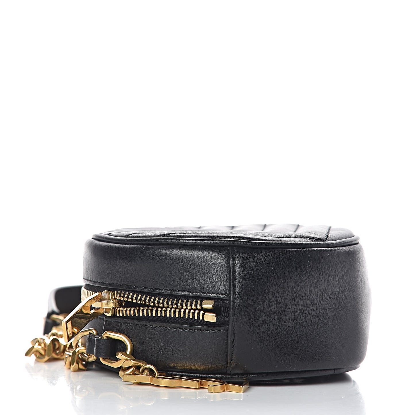 Calfskin Matelasse Small Monogram Bubble Crossbody Black