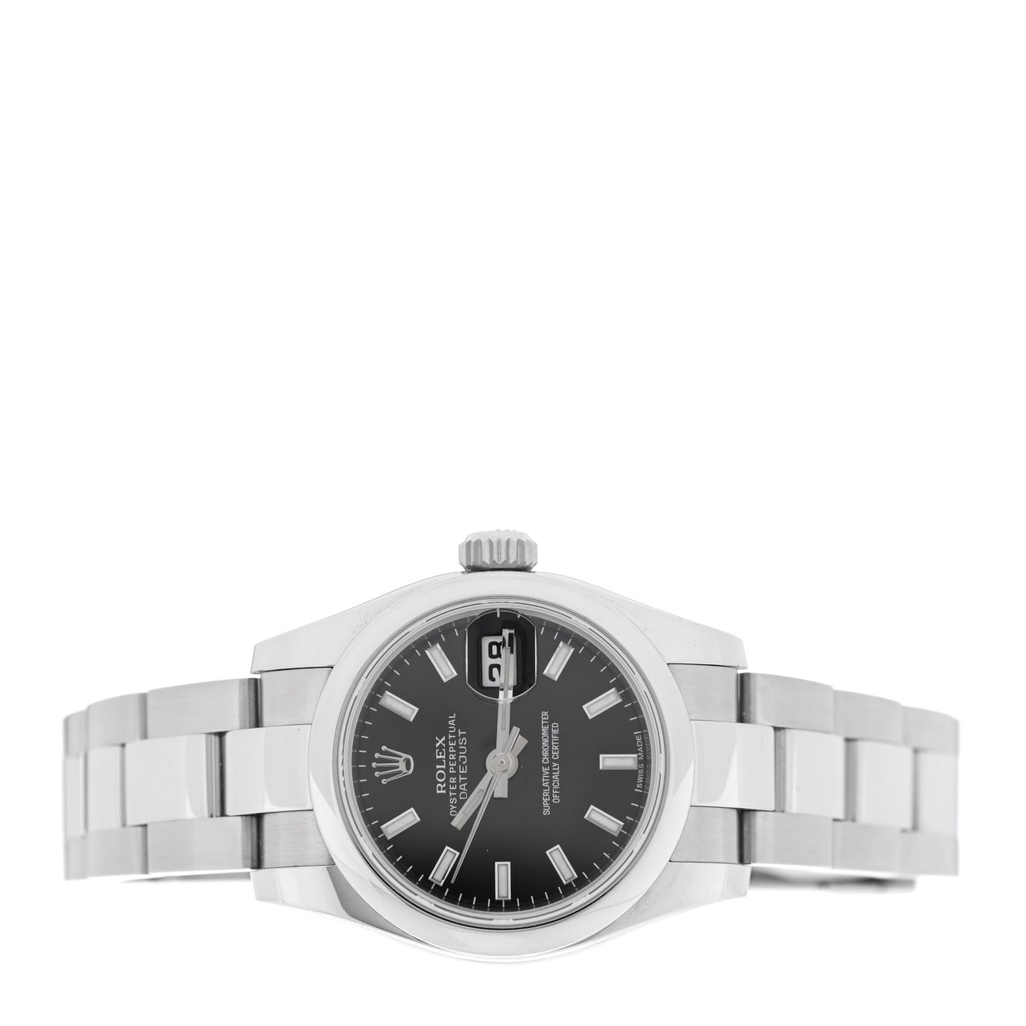 Stainless Steel 26mm Oyster Perpetual Datejust Watch Black 179160