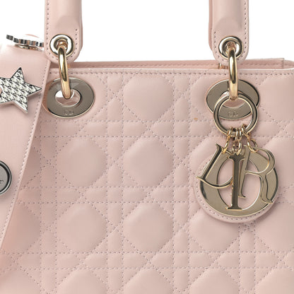 Christian Dior Lambskin Cannage Small Lucky Badges My Lady Dior Pink 8 of 13