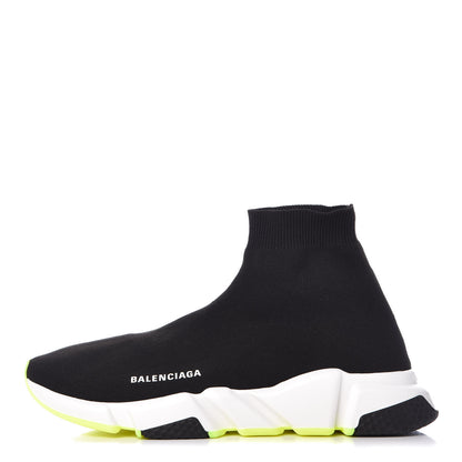 Balenciaga Neoprene Knit Mens Speed Sneakers 43 Black Yellow Fluo 1 of 10