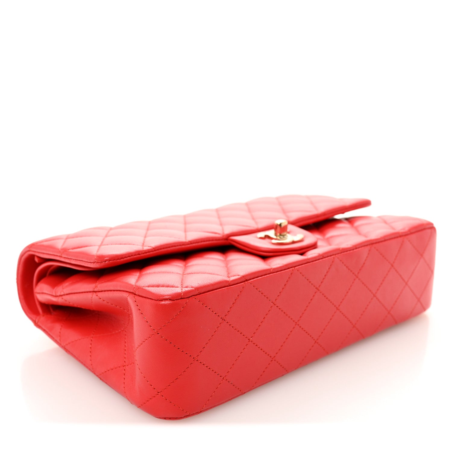 Chanel Lambskin Quilted Medium Double Flap Red 4 of 12