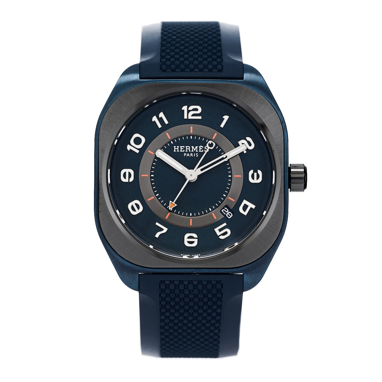 Hermes PVD Titanium Rubber 39mm H08 Automatic Watch Bleu Abysse 1 of 5