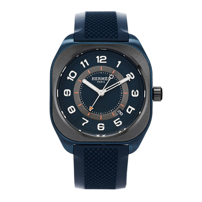 Hermes PVD Titanium Rubber 39mm H08 Automatic Watch Bleu Abysse 1 of 5