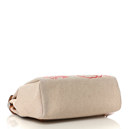 Hermes Vache Hunter Toile Pegase Pop Herbag Zip Retourne 31 PM Capucine Ecru 5 of 23
