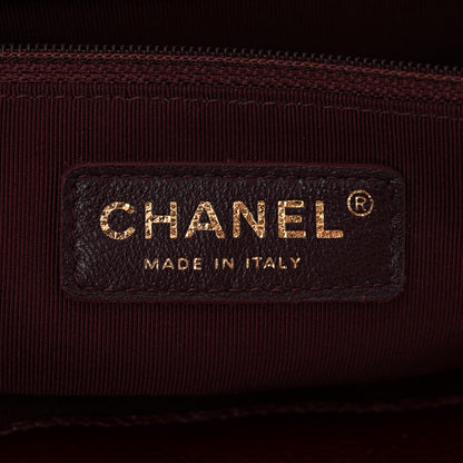 Chanel Calfskin Quilted Large Flap Shopping Tote Burgundy 6 of 10