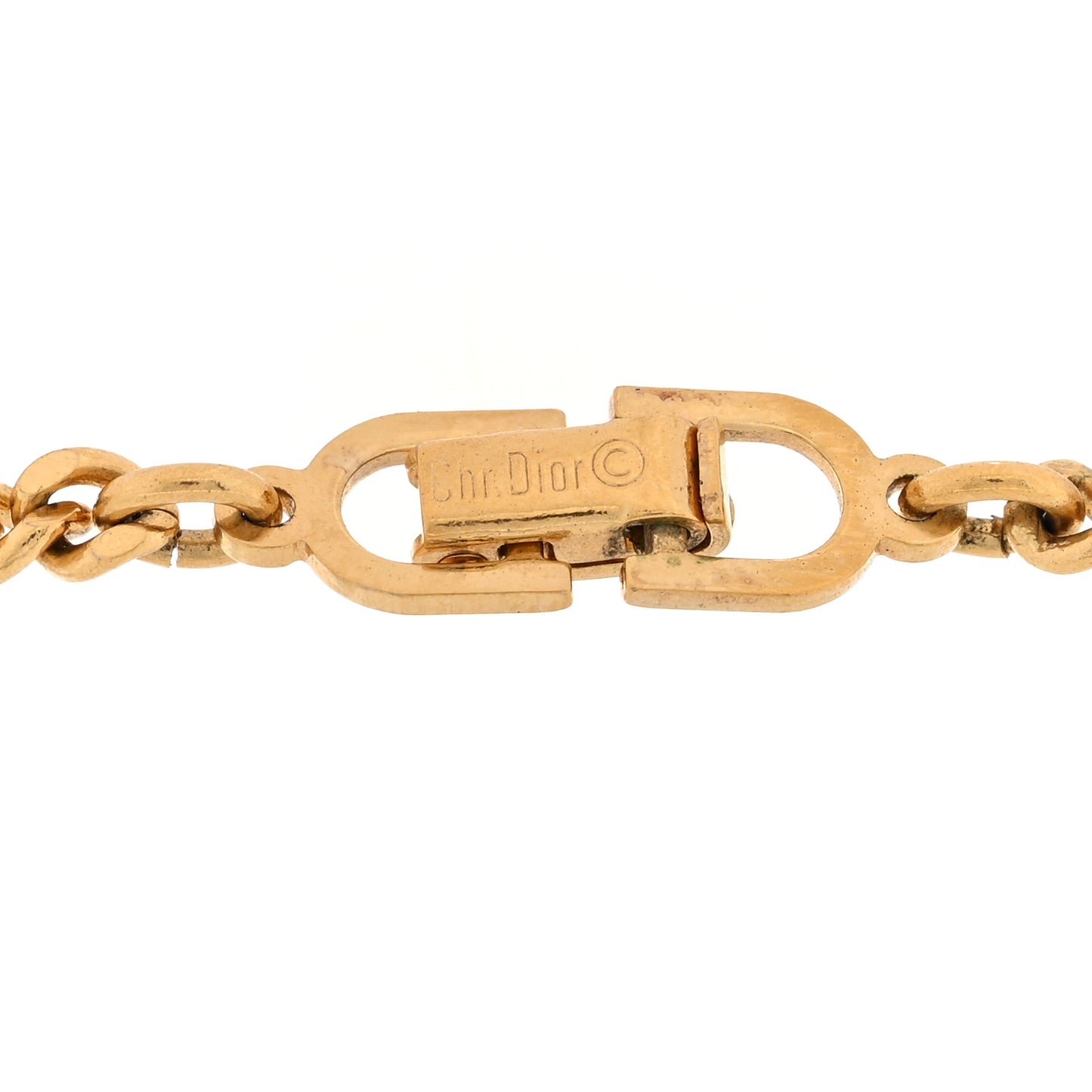 Crystal CD Chain Bracelet Gold