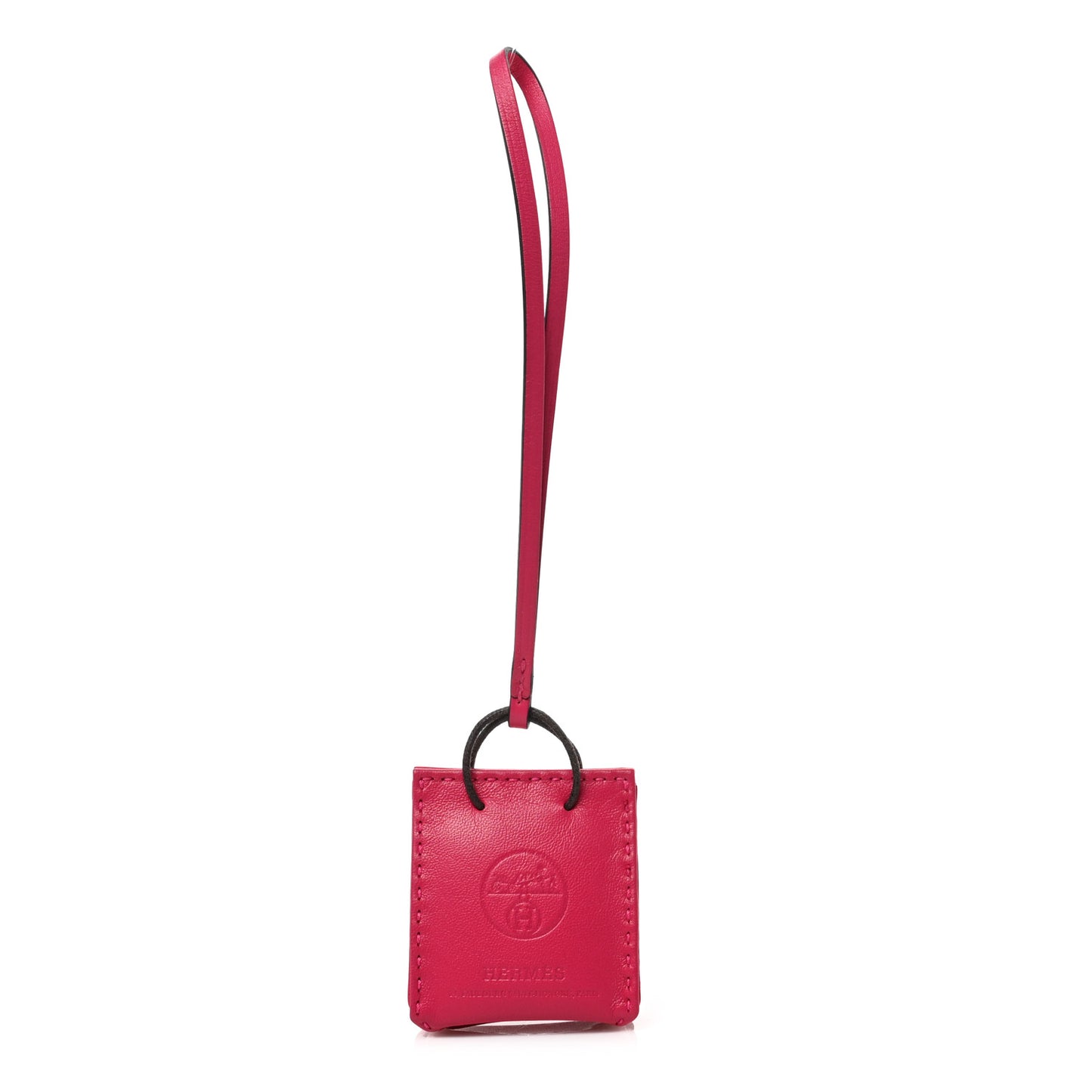 Milo Lambskin Swift Shopping Bag Charm Rose Mexico