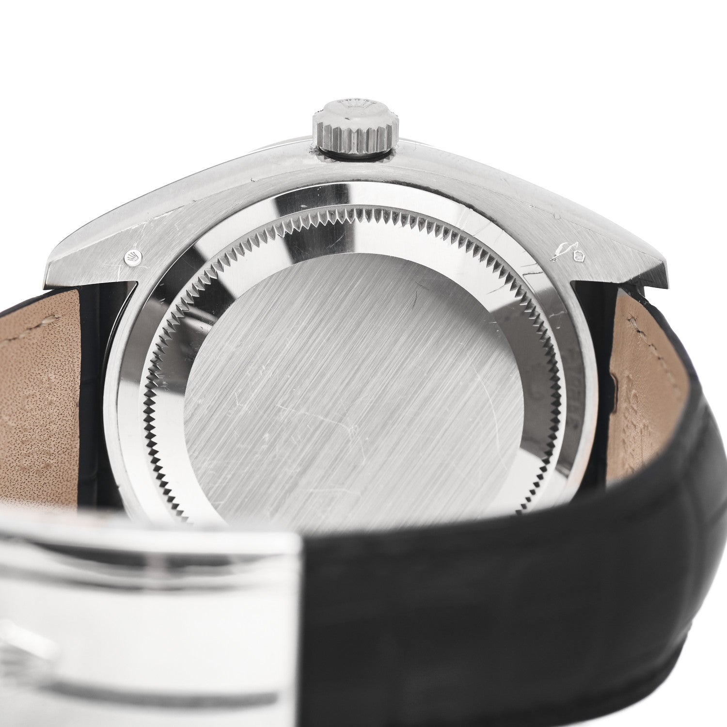 Rolex 18K White Gold Alligator 42mm Oyster Perpetual Sky-Dweller Watch Bright Black 326139 4 of 4