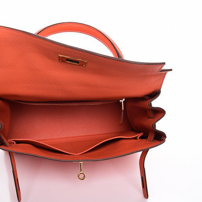 Hermes Togo Kelly Retourne 28 Orange Poppy 8 of 31