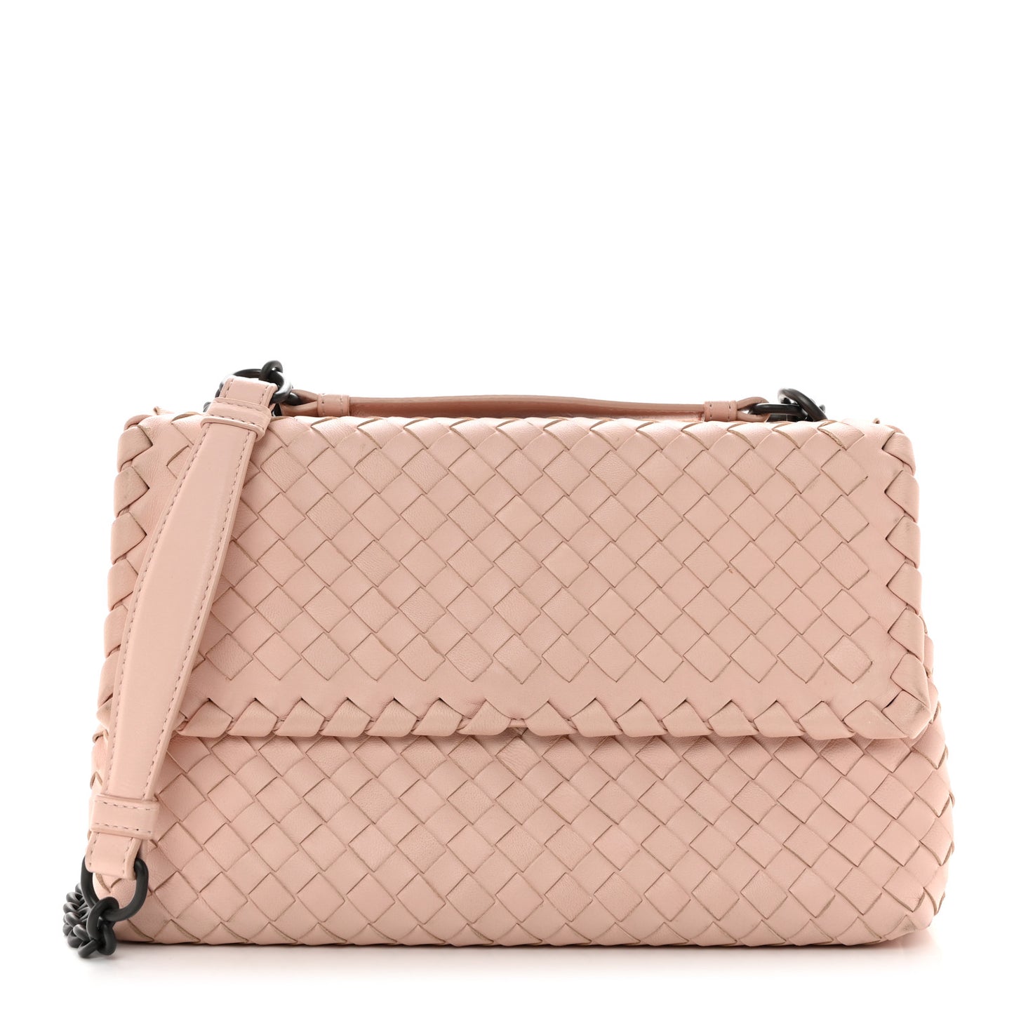 Nappa Intrecciato Small Olimpia Shoulder Bag Petale