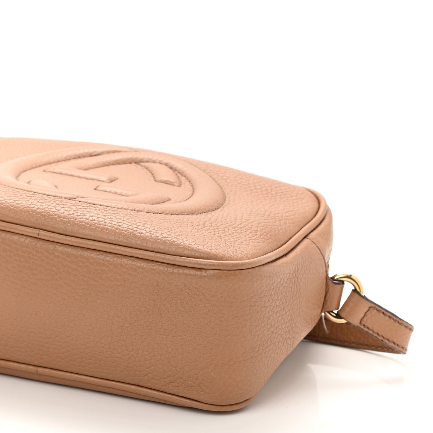 Pebbled Calfskin Small Soho Disco Bag Camelia