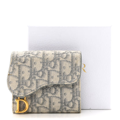 Christian Dior Oblique Saddle Lotus Wallet Grey 7 of 7