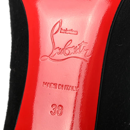 Christian Louboutin Suede Viennana 120 Strappy Booties 38 Black 6 of 7