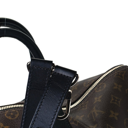 Louis Vuitton Monogram Macassar Keepall Bandouliere 45 11 of 17