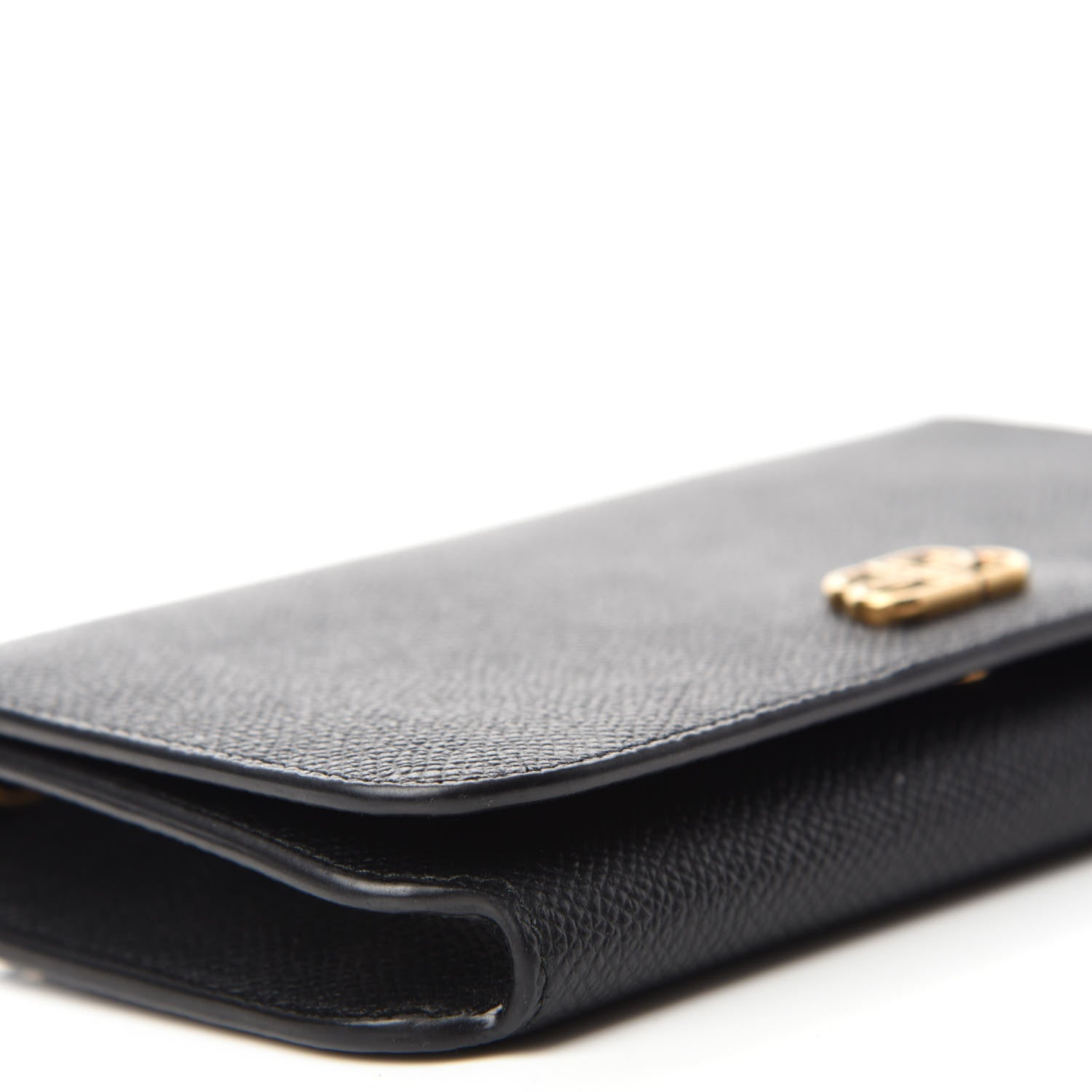 Balenciaga Grained Calfskin BB Phone Holder Wallet On Chain Black 6 of 10