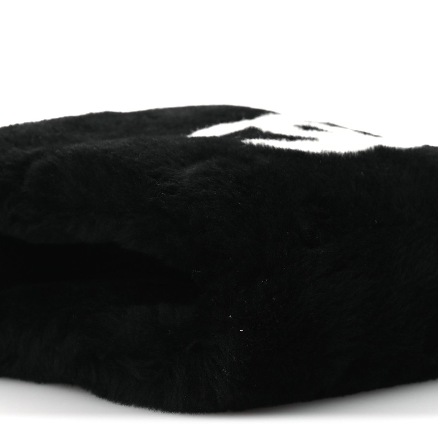 Muff Shearling Lambskin Bag Black Ecru