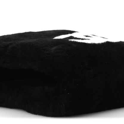 Chanel Muff Shearling Lambskin Bag Black Ecru 8 of 10