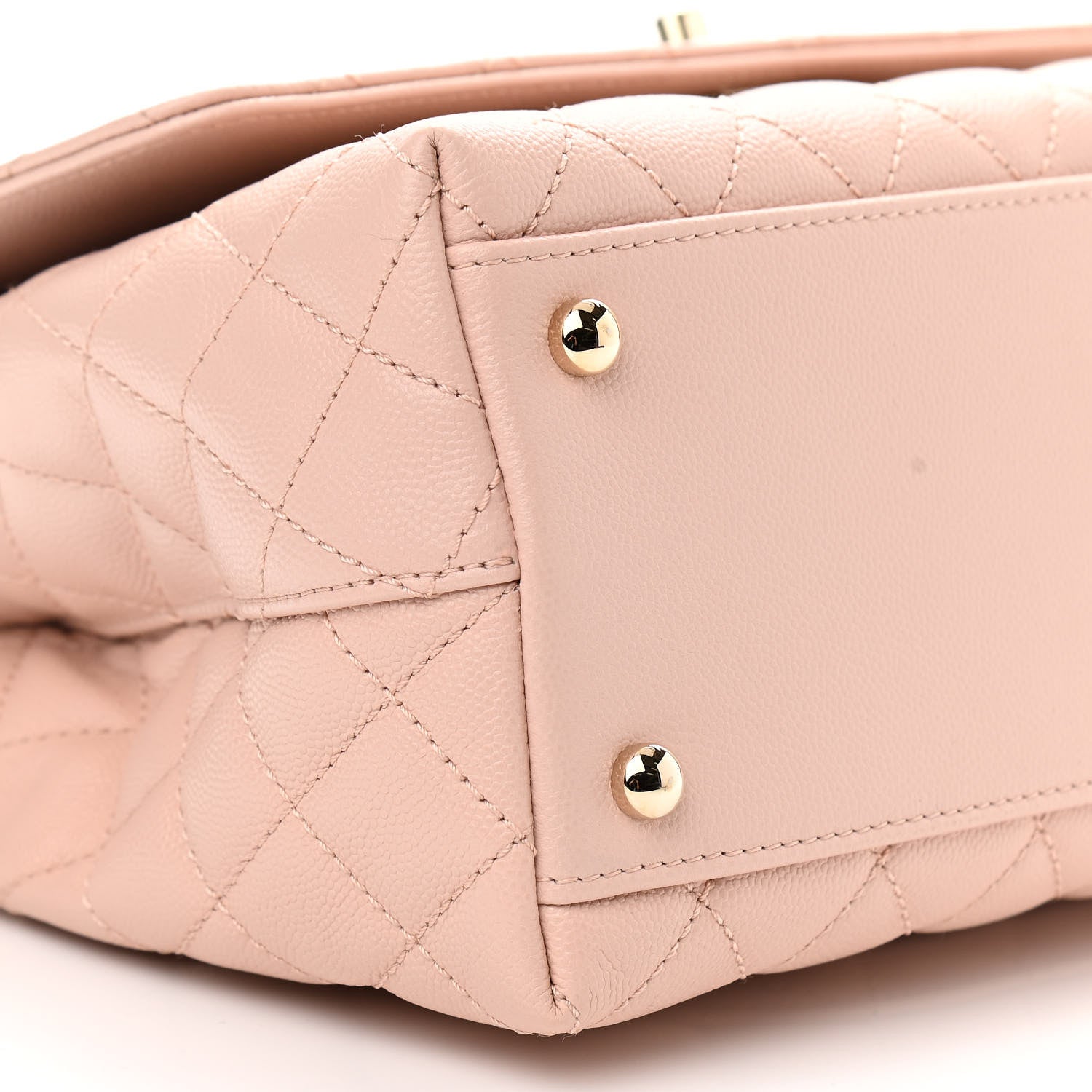Chanel Caviar Quilted Small Coco Handle Flap Light Pink 9 of 10